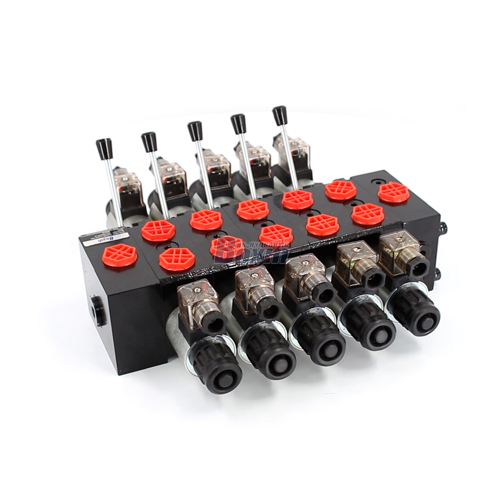 DCV58 电磁和手动 5 联 分块式方向阀