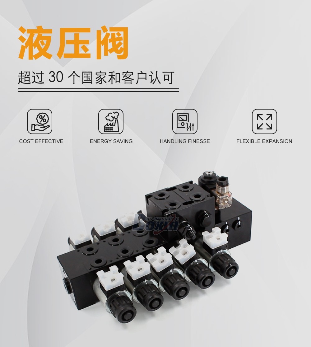 DCV56-H 电磁 5 联 分块式方向阀