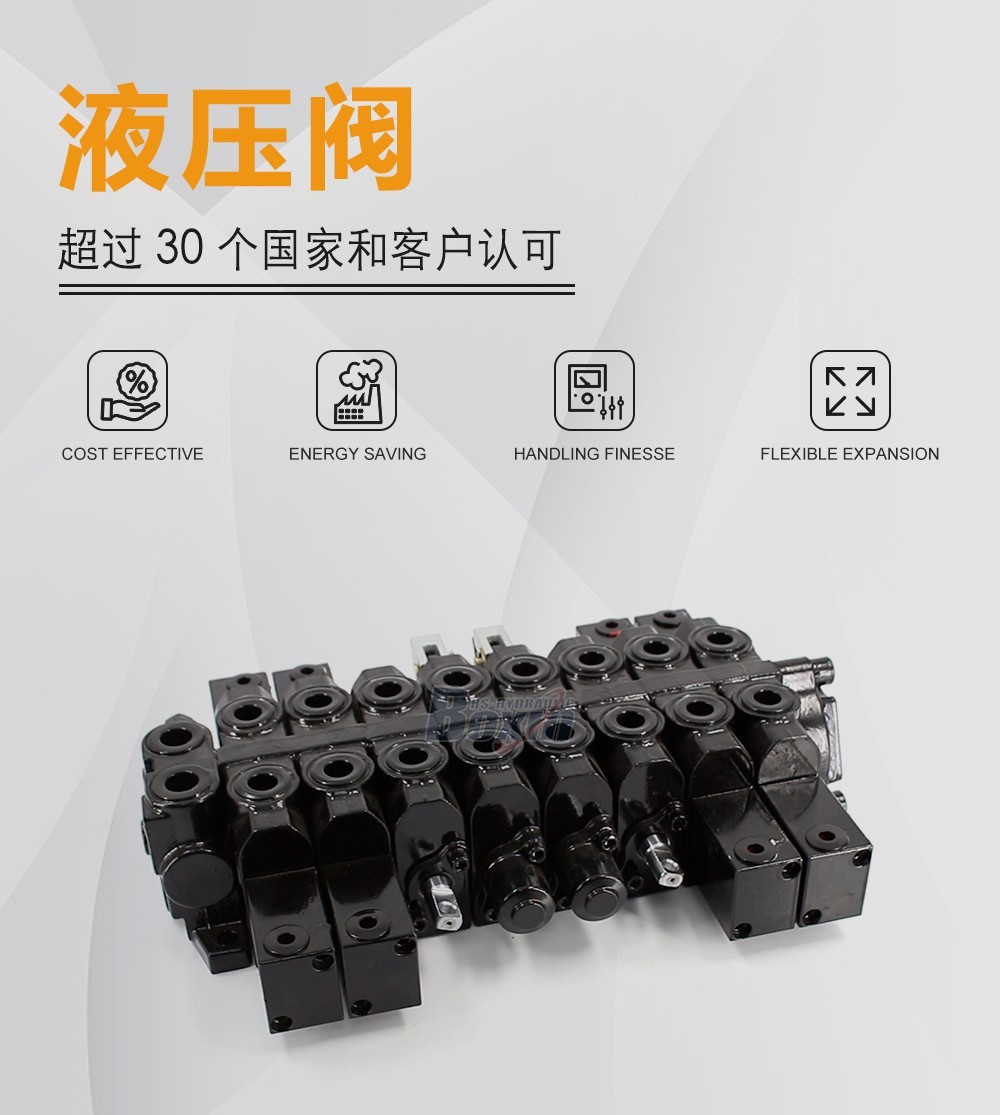 HSW50 液控和手控 8 联 单块式方向阀