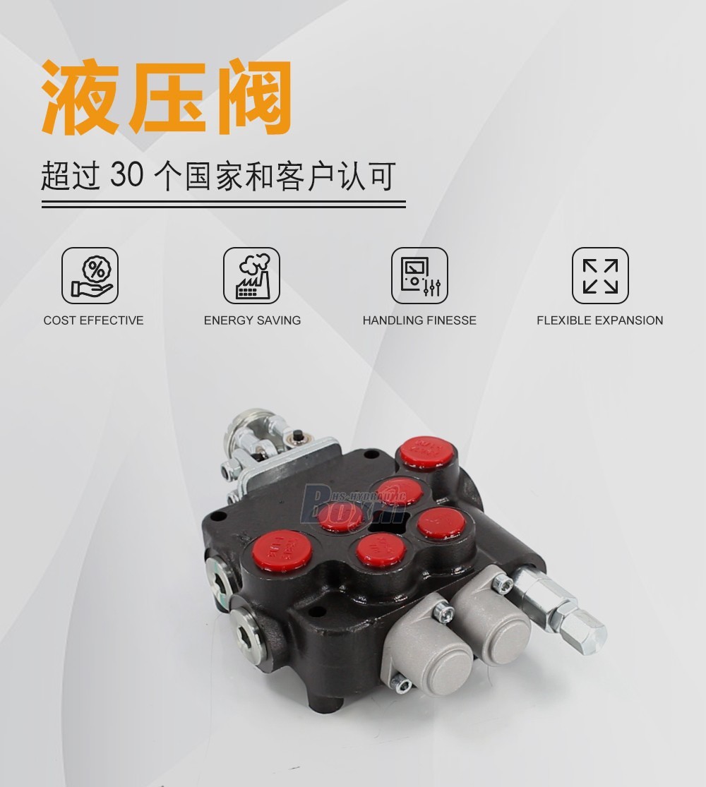 P80-U1-J2OT 一控二手柄控制 2 联 单块式方向阀