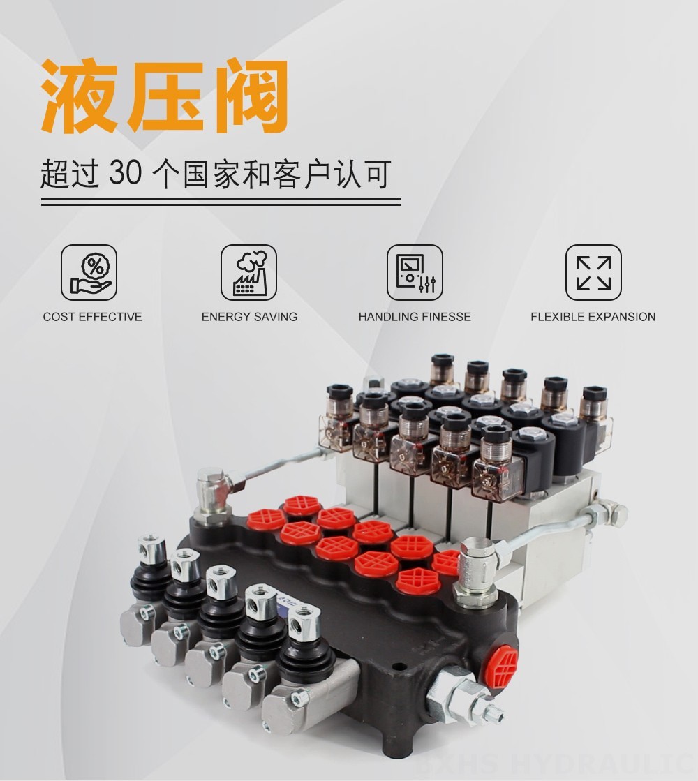 P80 电液控 5路 单块式方向阀